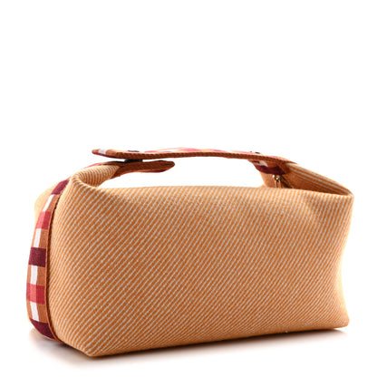 Hermes Merino Wool Small Au Carre Bride-A-Brac Pouch Fauve 3 of 11