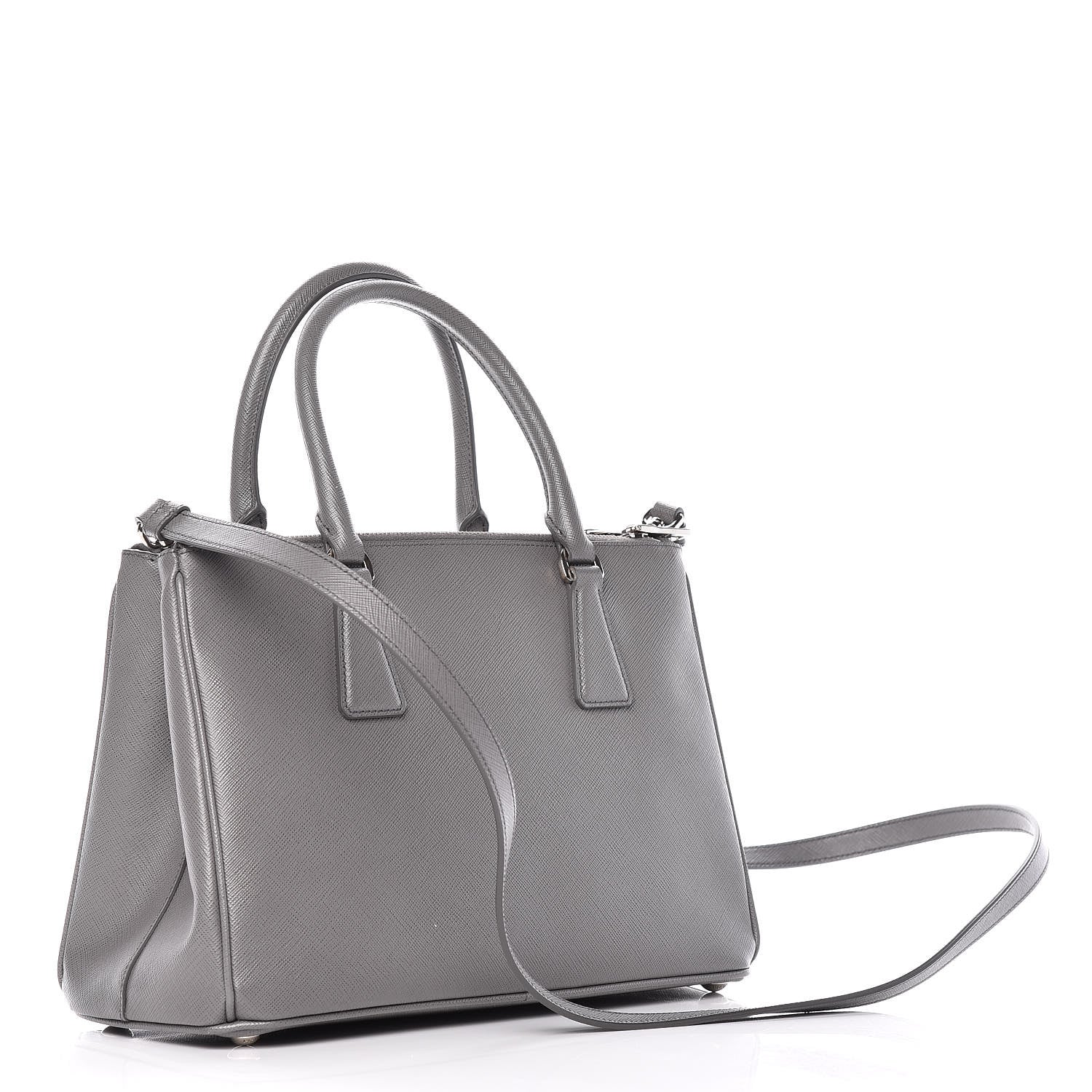 Prada Saffiano Small Galleria Double Zip Tote Marmo 3 of 9