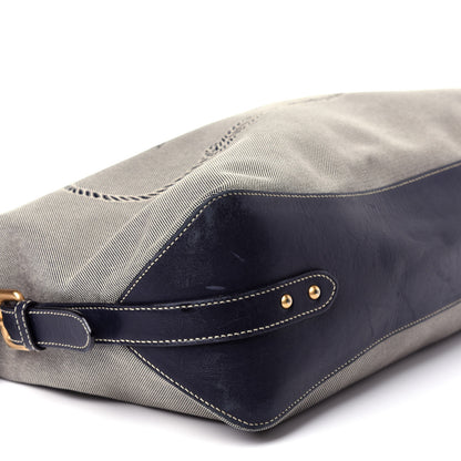 Prada Jacquard Logo Hobo Corda Navy 8 of 13