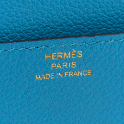 Hermes Evercolor Constance Wallet To Go Blue Zanzibar 6 of 12