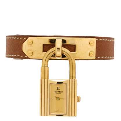 Hermes Stainless Steel Epsom 20mm Kelly Cadena Quartz Watch Gold 3 of 5