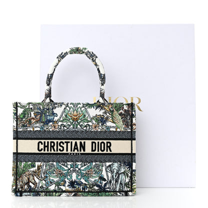 Christian Dior Canvas Embroidered Medium Etoile De Voyage Book Tote White Multicolor 12 of 12