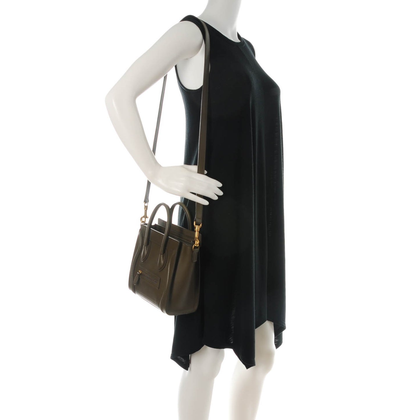 Smooth Calfskin Nano Luggage Khaki