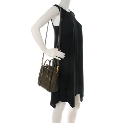 Celine Smooth Calfskin Nano Luggage Khaki 2 of 7