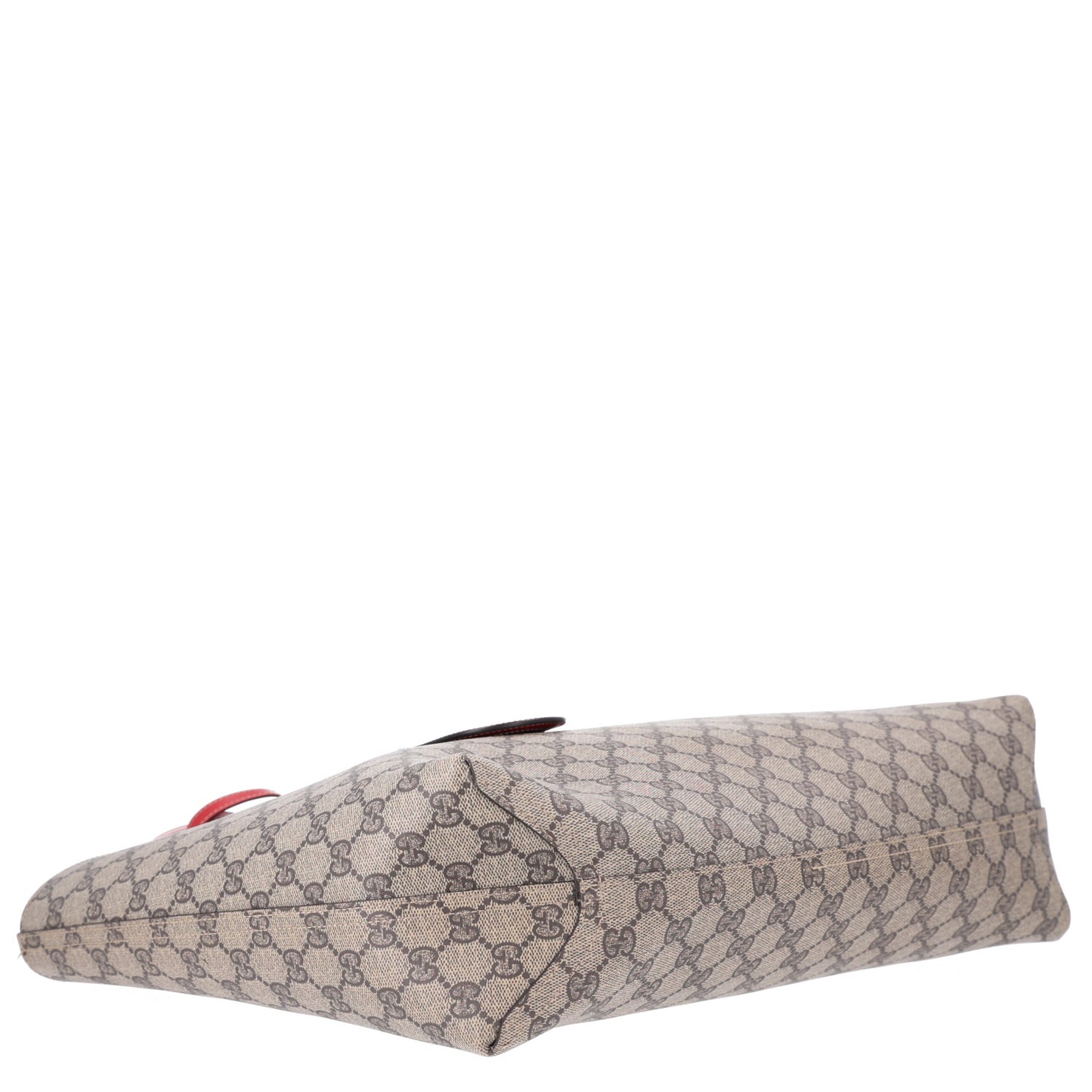 GG Supreme Monogram Medium Reversible Tote Beige Red