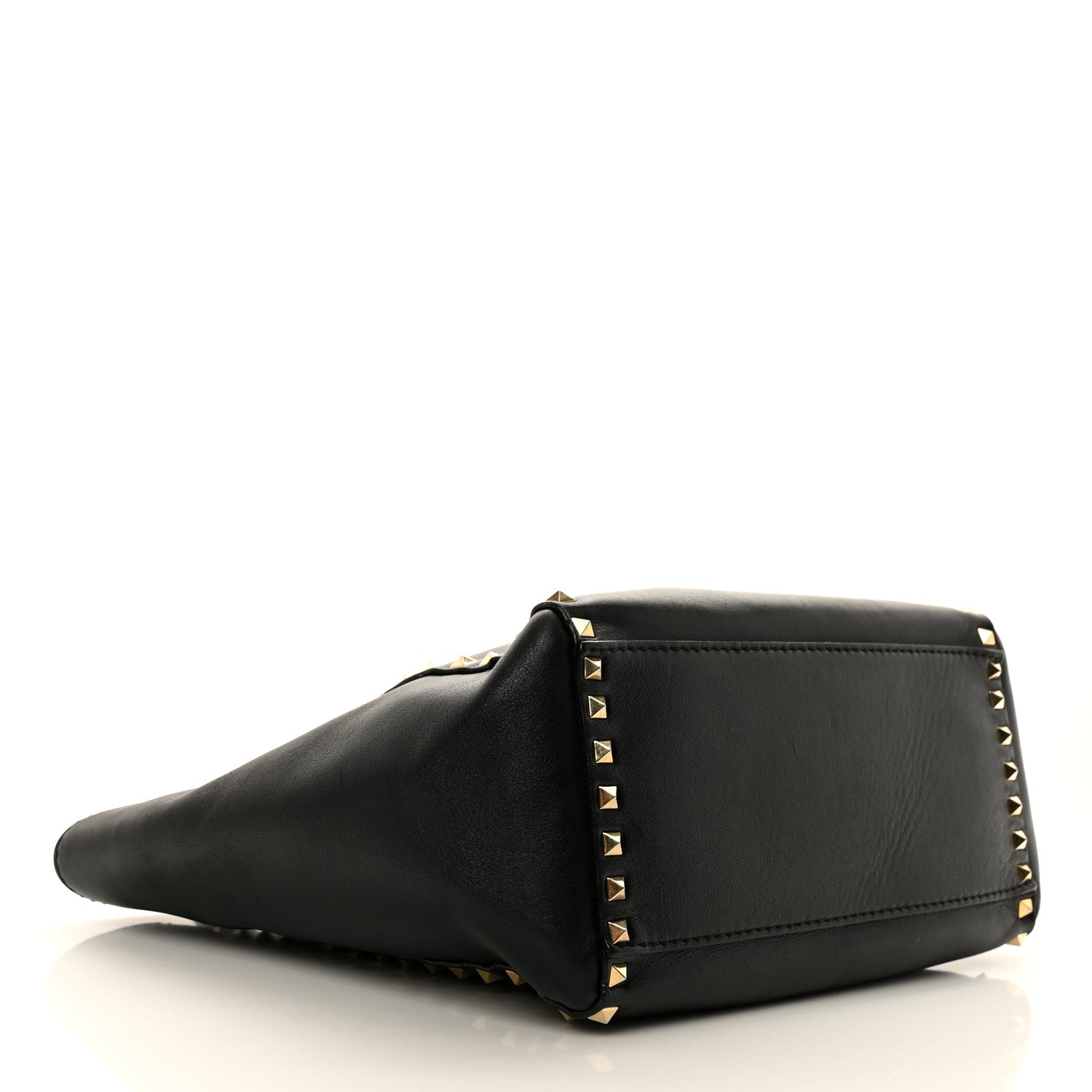 Valentino Garavani Vitello Rockstud Double Handle Tote Black 4 of 13