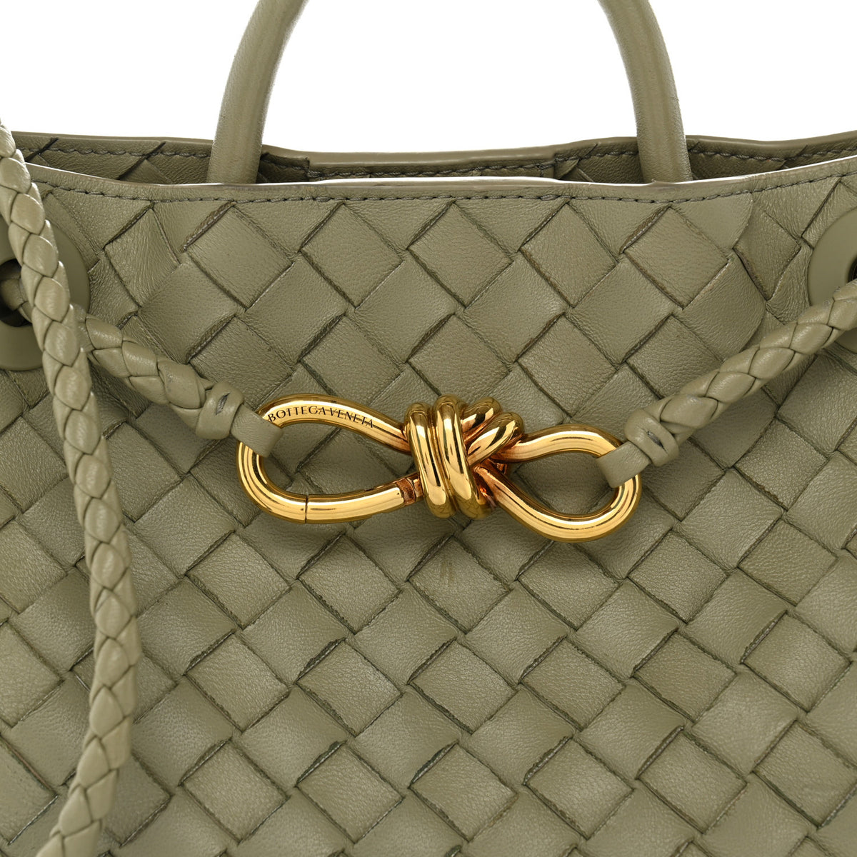 Bottega Veneta Nappa Intrecciato Small Andiamo Shoulder Bag Travertine 7 of 9