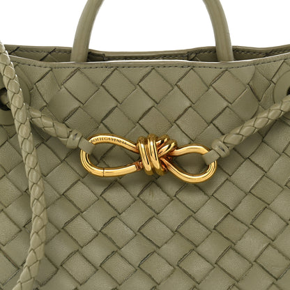 Bottega Veneta Nappa Intrecciato Small Andiamo Shoulder Bag Travertine 7 of 9