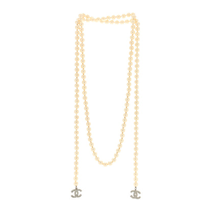 Chanel Pearl CC Wrap Around Necklace Light Gold 3 of 4