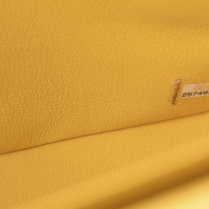 Chanel Caviar Quilted Jumbo Double Flap Yellow 7 of 8