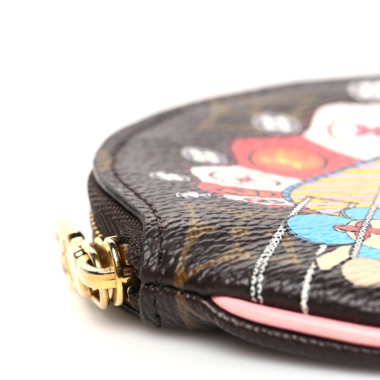 Louis Vuitton Monogram 2020 Christmas Animation Swing Ride Round Coin Purse Pink Poppy 8 of 9