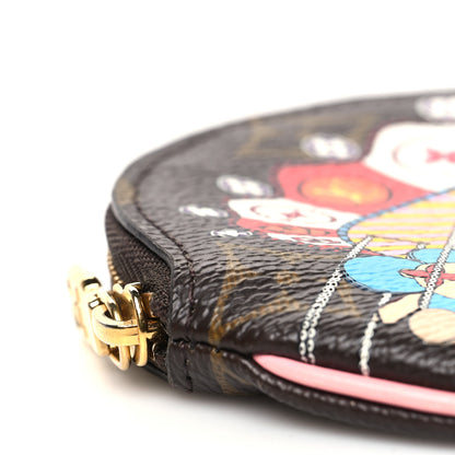 Louis Vuitton Monogram 2020 Christmas Animation Swing Ride Round Coin Purse Pink Poppy 8 of 9