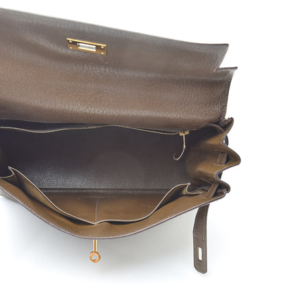 Hermes Chevre De Coromandel Kelly Retourne 32 Vert Bronze 14 of 50
