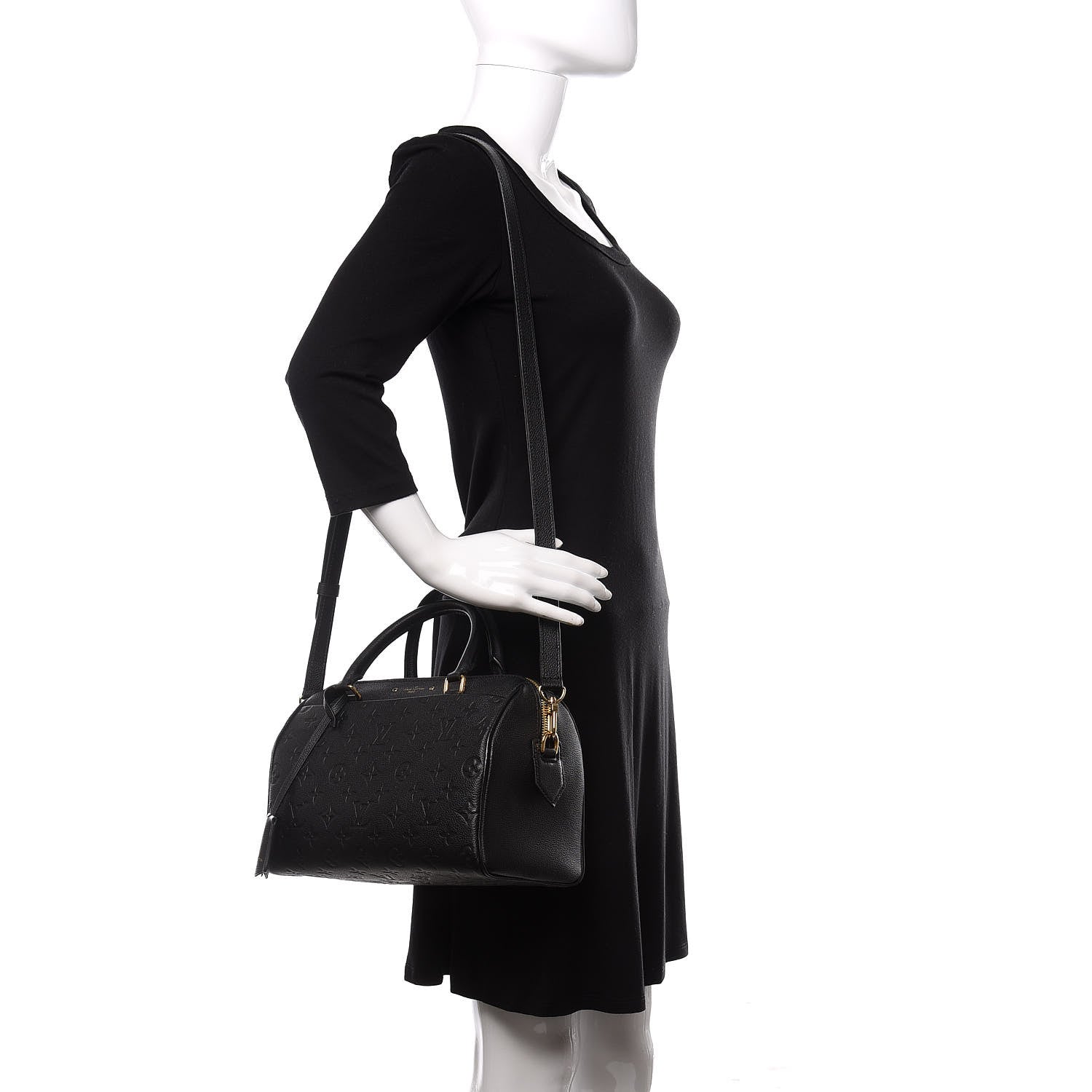 Louis Vuitton Empreinte Speedy Bandouliere 25 NM Black 2 of 11