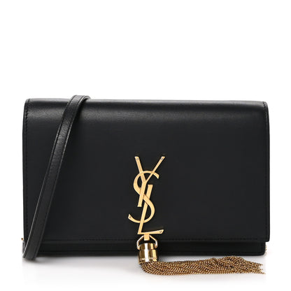 Saint Laurent Calfskin Small Classic Monogram Kate Tassel Satchel Black 1 of 11