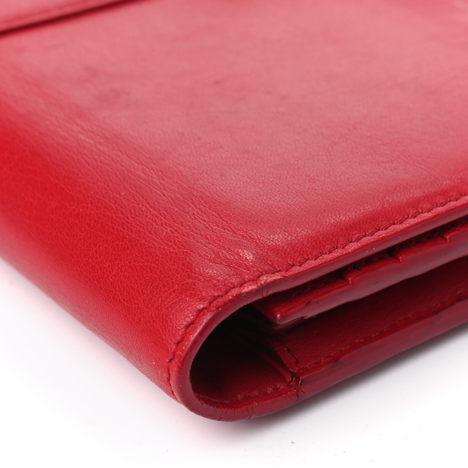 Saint Laurent Calfskin Classic Y Ligne Wallet Red 9 of 10