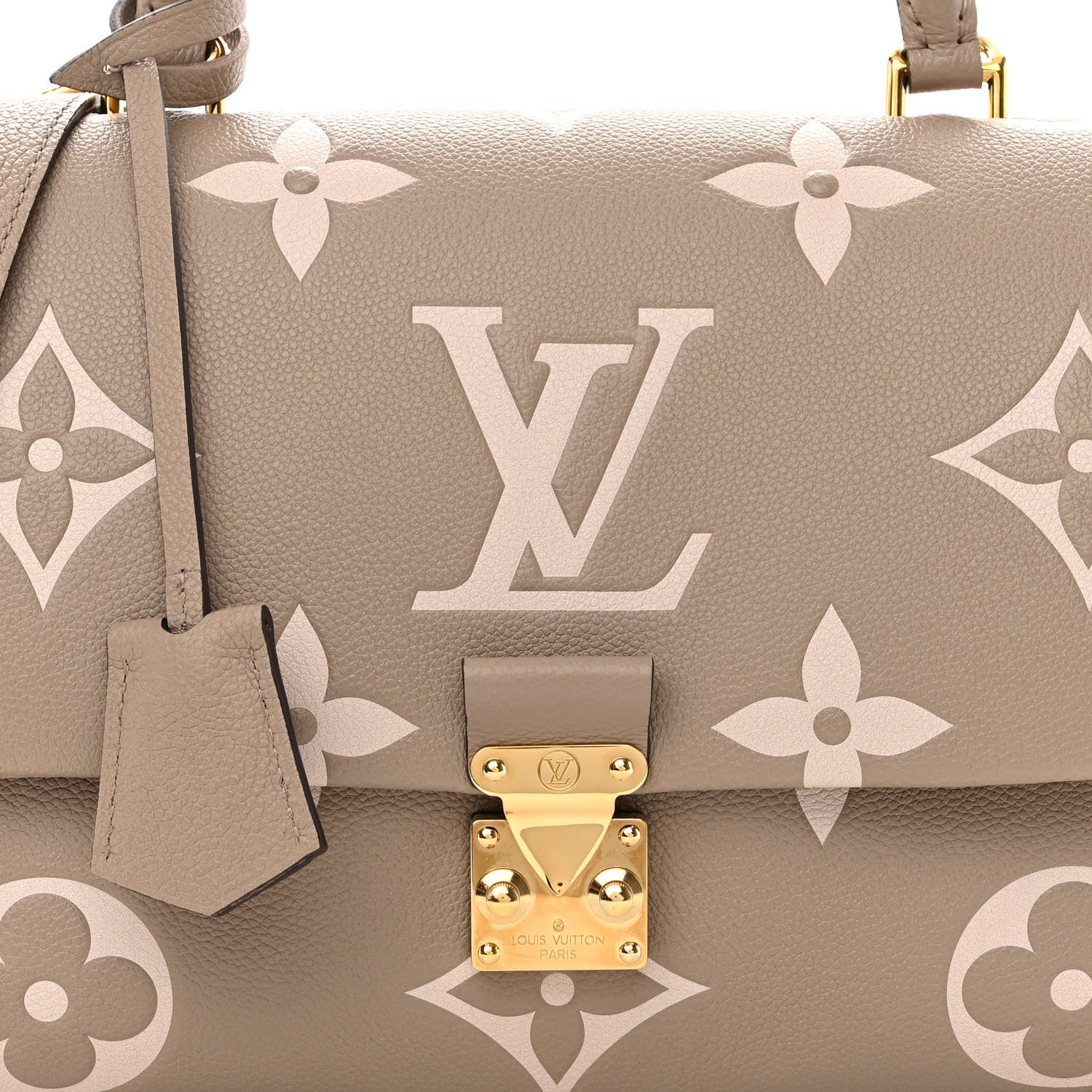 Louis Vuitton Empreinte Monogram Giant Madeleine MM Dove Grey Beige 7 of 10