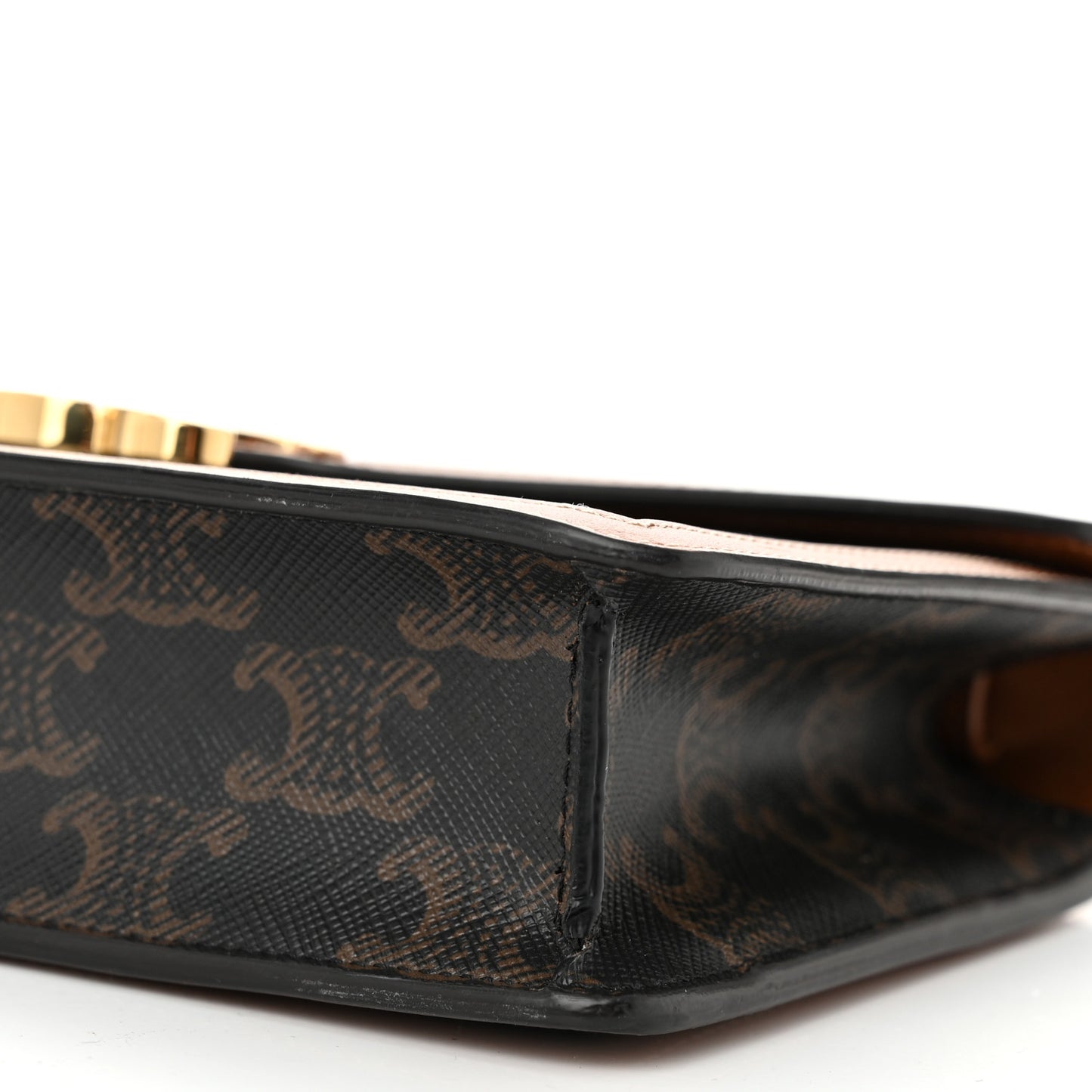 Triomphe Canvas Calfskin Margo Wallet on Chain Tan