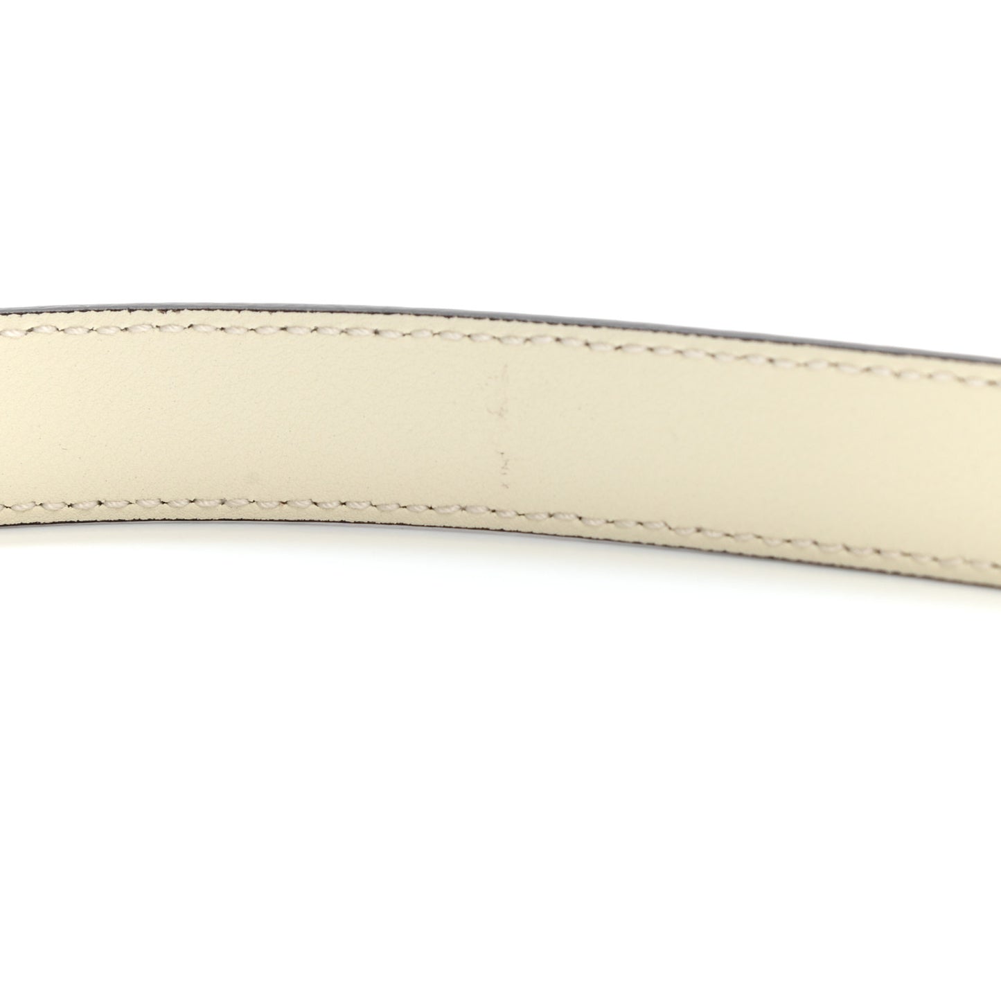 Calfskin Queen Margaret Bee Belt 80 32 White