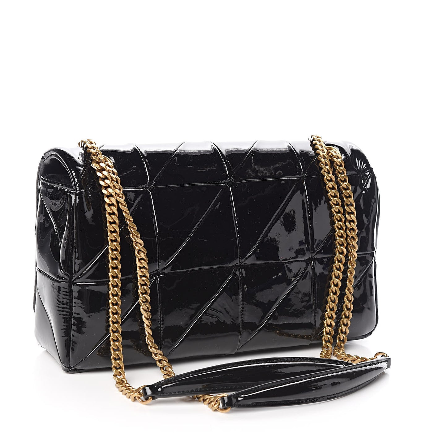 Patent Patchwork Monogram Medium Jamie Black