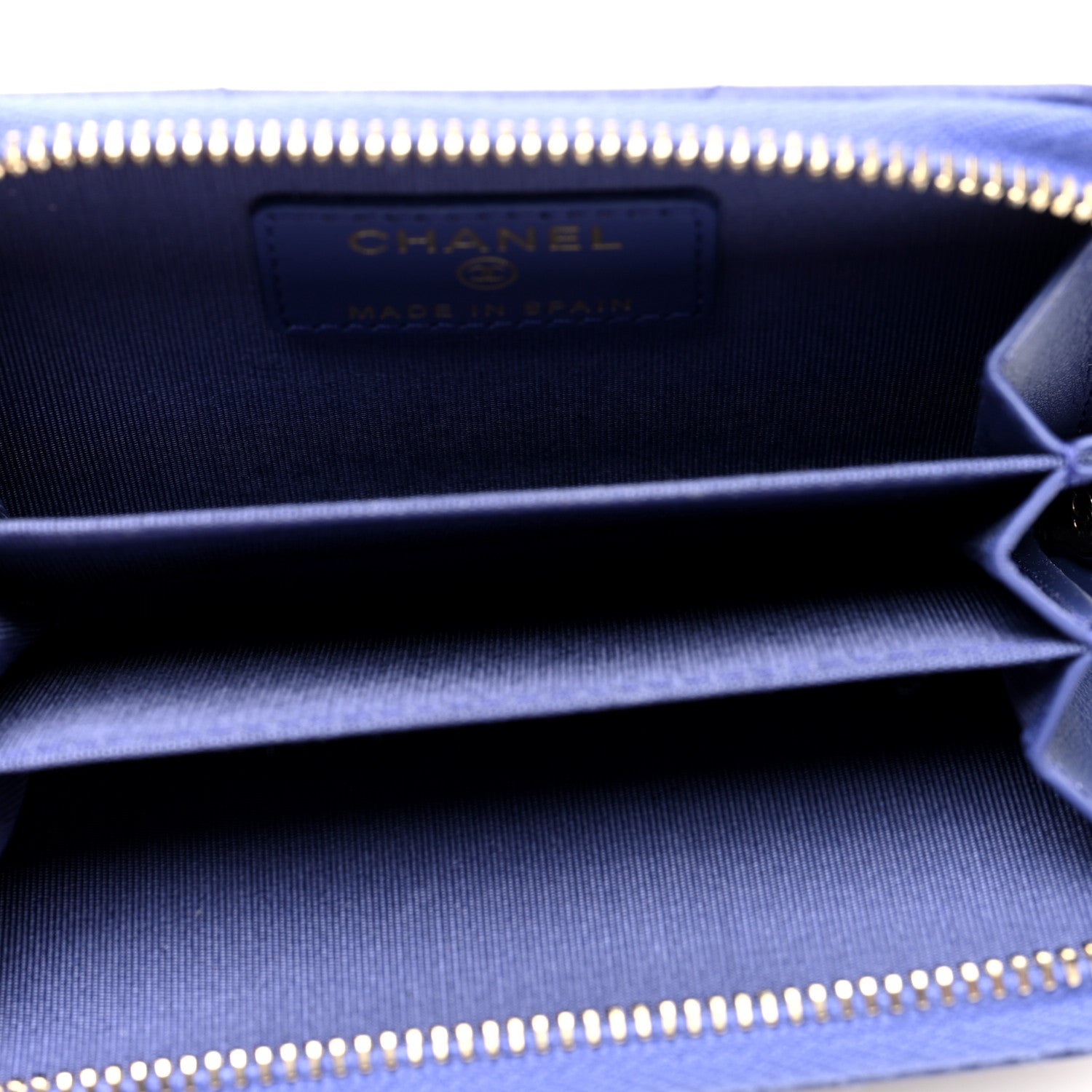 Chanel Lambskin Quilted Chanel 19 Zip Around Coin Purse Wallet  Purple 5 of 8