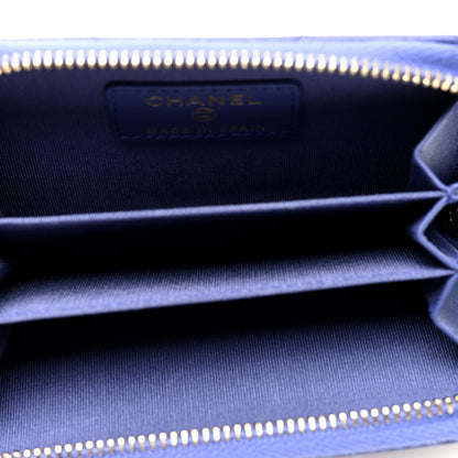 Chanel Lambskin Quilted Chanel 19 Zip Around Coin Purse Wallet  Purple 5 of 8