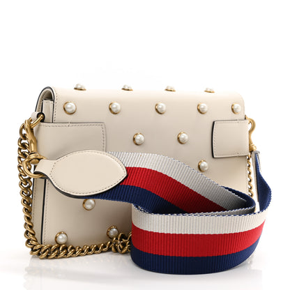 Gucci Nappa Pearl Studded Mini Queen Margaret Broadway Shoulder Bag Mystic White 5 of 15
