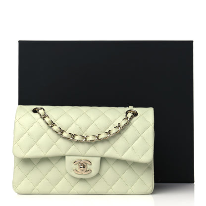 Chanel Caviar Quilted Small Double Flap Light Green 10 of 10