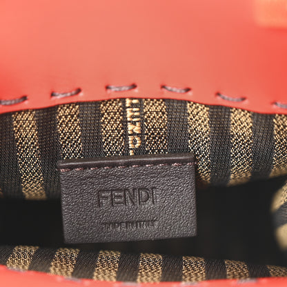 Fendi Vitello King Plexiglass Logo Embossed Mini Fendi Sunshine Shopper Tote Papavero 6 of 10