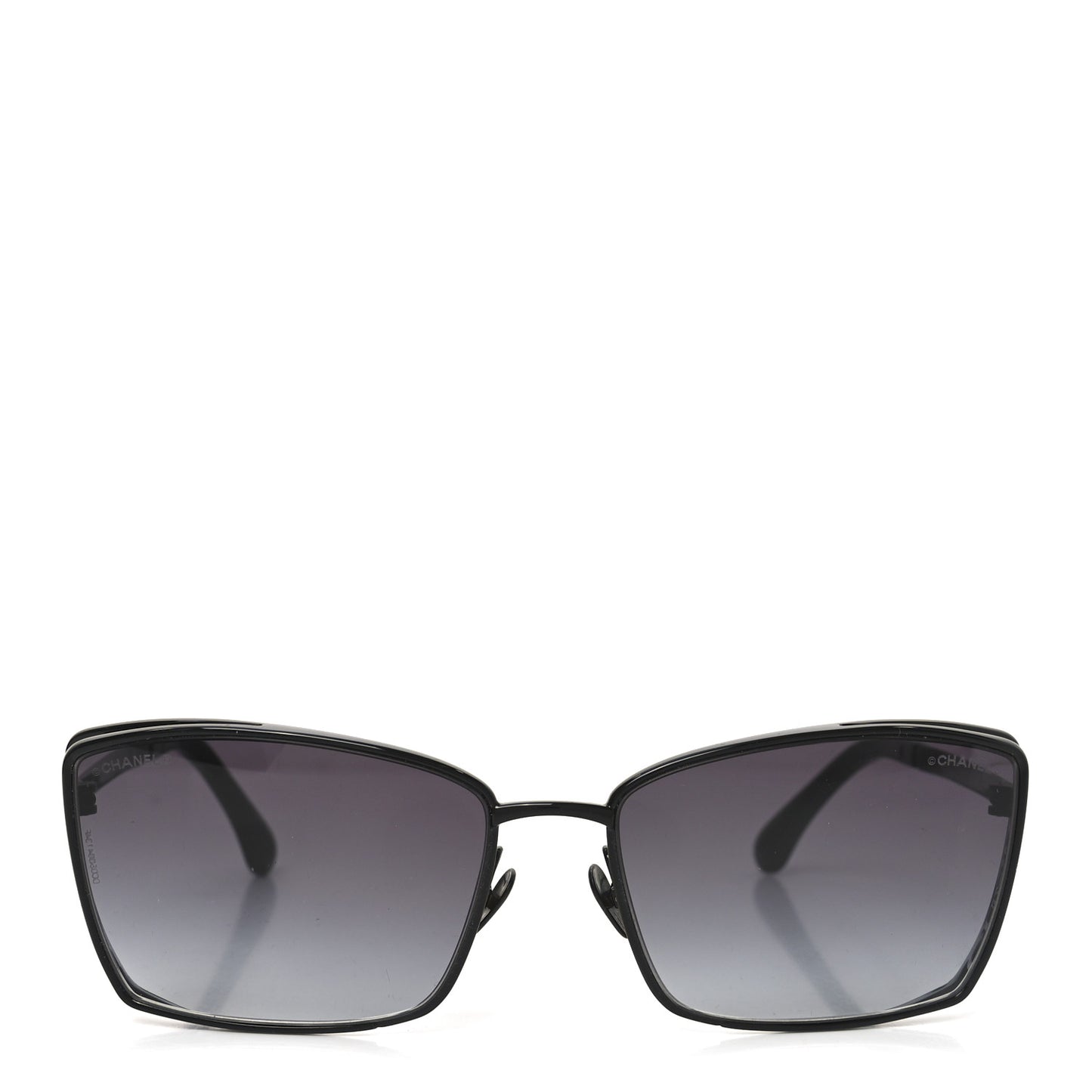 Metal Logo Square Sunglasses 71542 Black