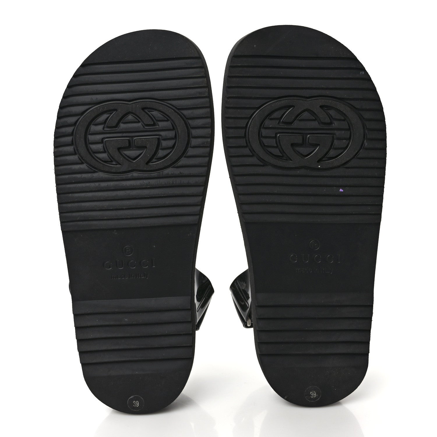 Gucci Rubber Mini Double G Womens Isla Dad Sandals 39 Black 6 of 8