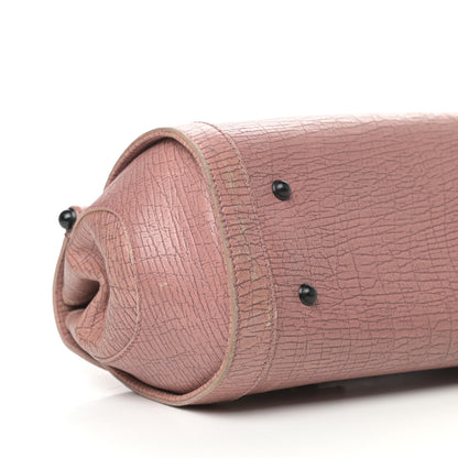 Gucci Calfskin Bamboo Bullet Satchel Carmine Rose 8 of 11