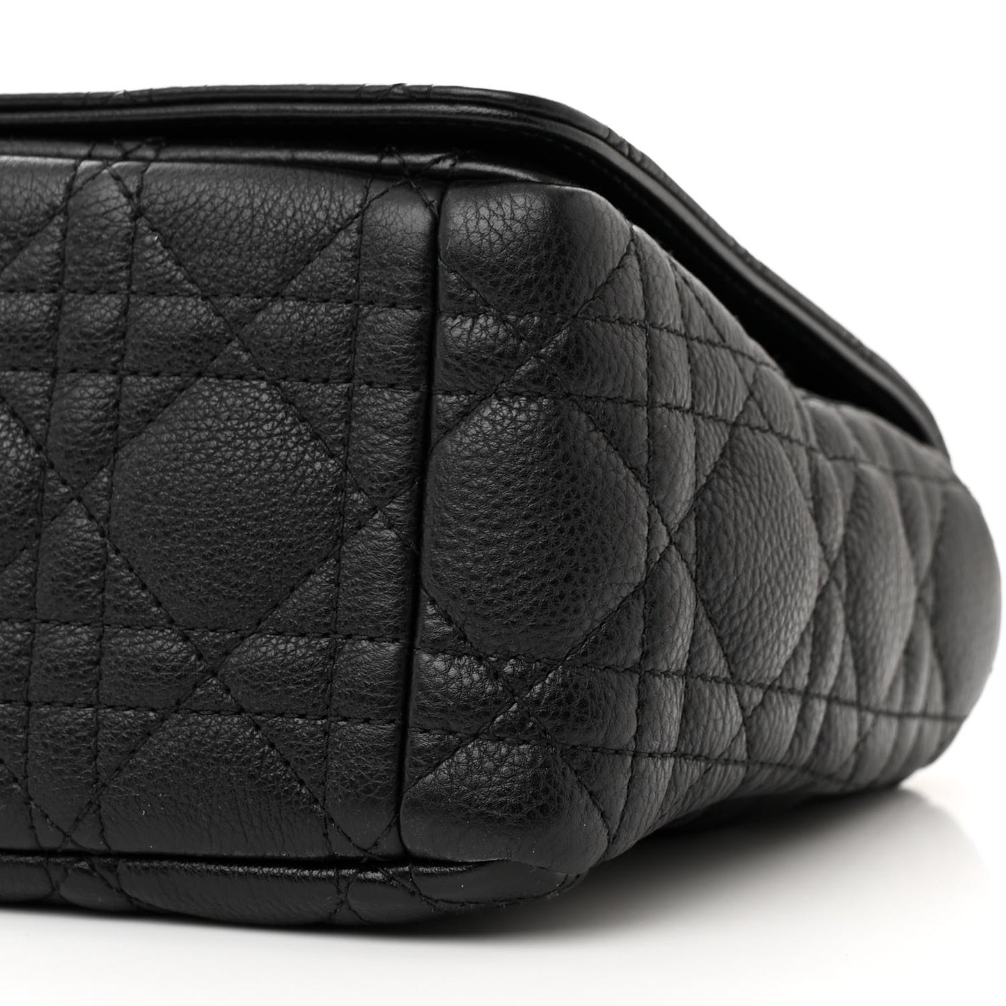 Calfskin Cannage Medium Caro Bag Black