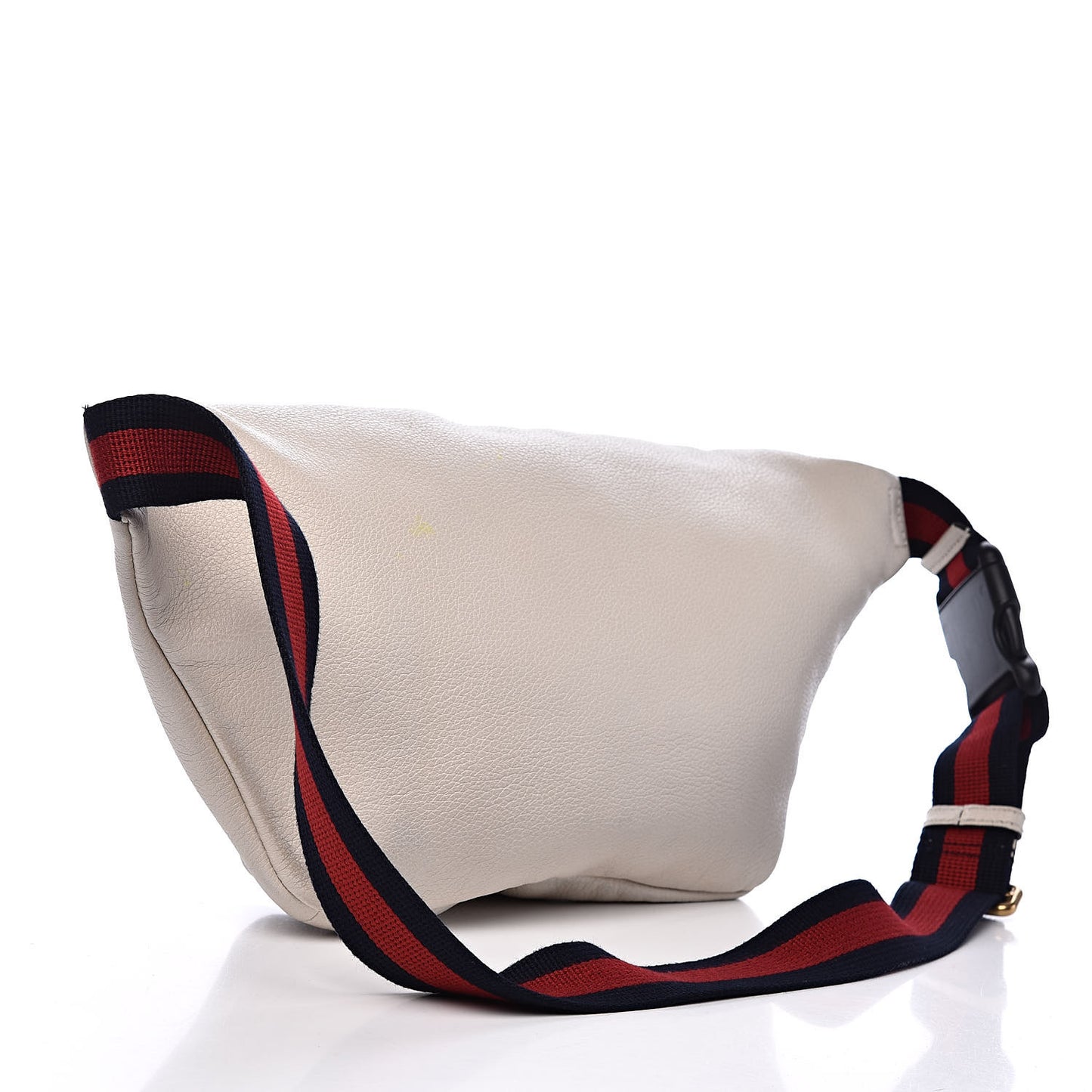 Grained Calfskin Logo Belt Bag White
