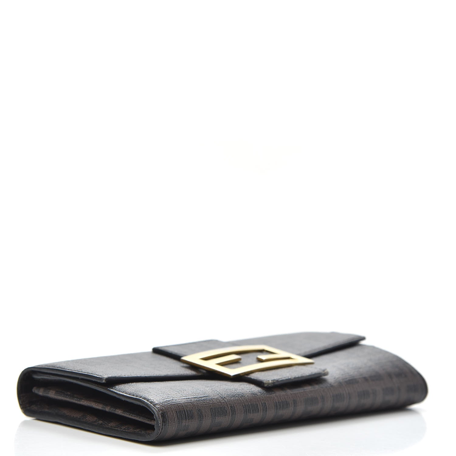 Fendi Zucchino Spalmati Forever Continental Wallet Moro Black 4 of 8