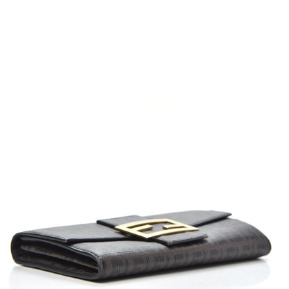 Fendi Zucchino Spalmati Forever Continental Wallet Moro Black 4 of 8