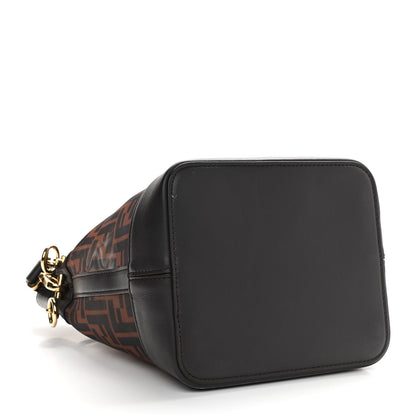 Fendi Mesh Vitello Grace F is Fendi FF 1974 Grande Mon Tresor Bucket Bag Marrone Black Ebano 4 of 12
