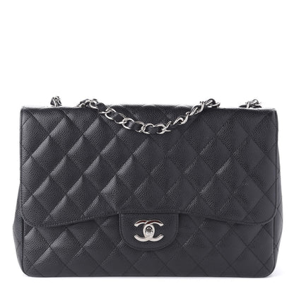 Chanel Caviar Quilted Jumbo Single Flap Black 1 of 11
