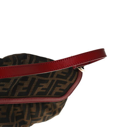 Fendi Zucca Cuoio Lucido Small Chef Shoulder Bag Tobacco Rosso Scuro 11 of 13