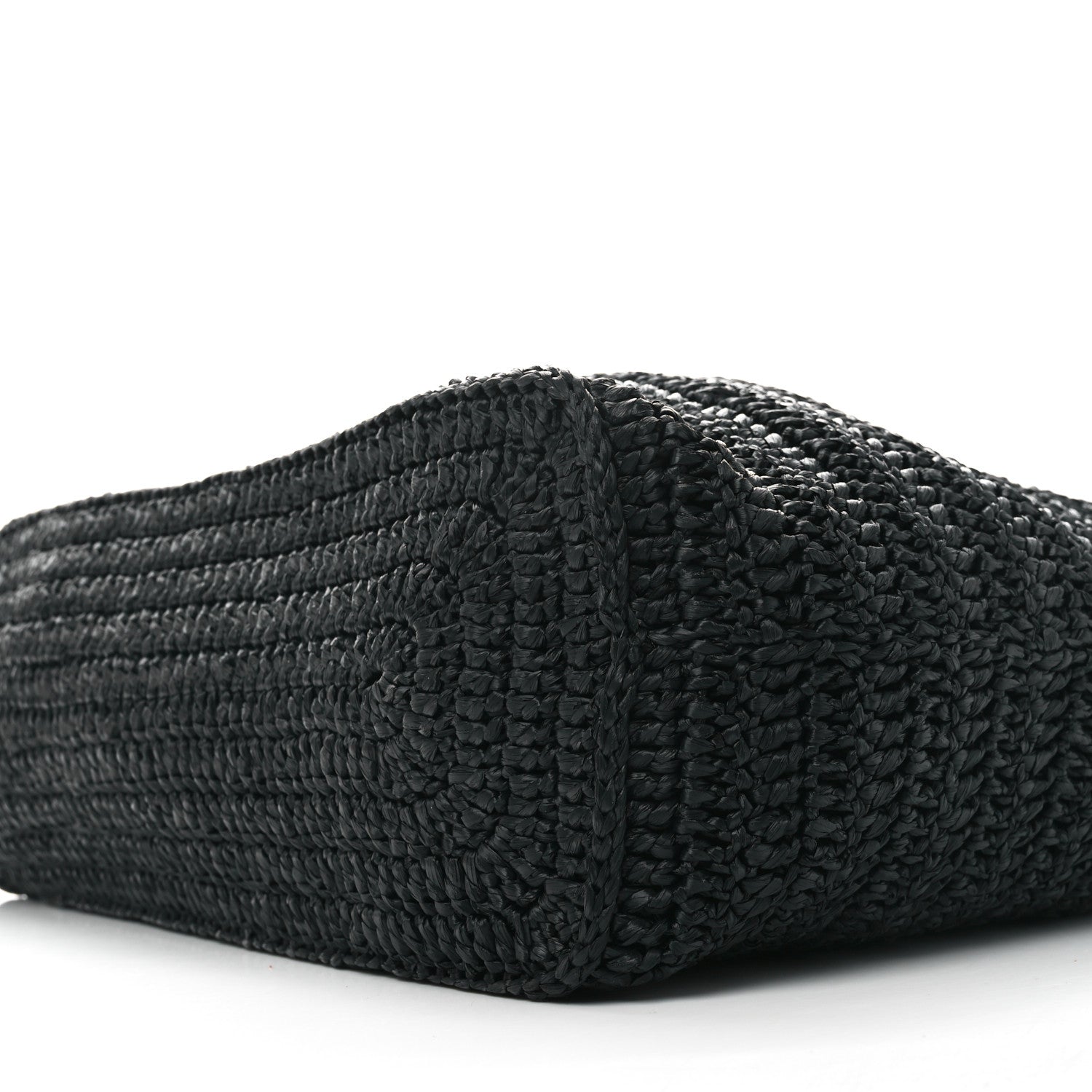 Saint Laurent Raffia Rive Gauche Tote Black 10 of 12