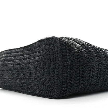 Saint Laurent Raffia Rive Gauche Tote Black 10 of 12