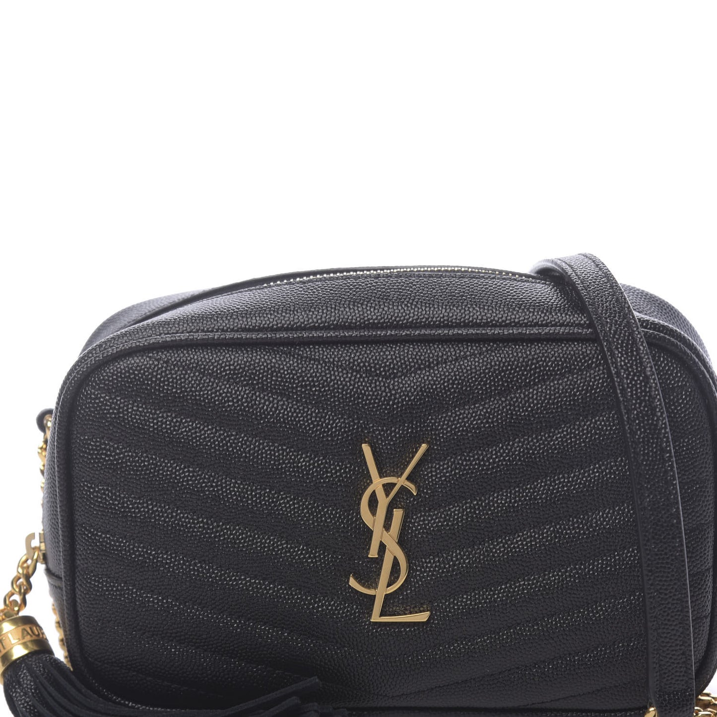 Grain De Poudre Matelasse Monogram Mini Lou Camera Bag Black