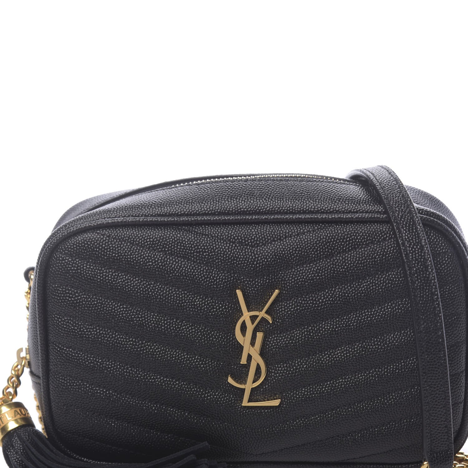 Saint Laurent Grain De Poudre Matelasse Monogram Mini Lou Camera Bag Black 10 of 10