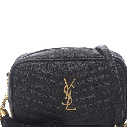Saint Laurent Grain De Poudre Matelasse Monogram Mini Lou Camera Bag Black 10 of 10