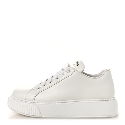 Prada Vitello Soft Logo Womens Low Top Sneakers 36 White 1 of 11