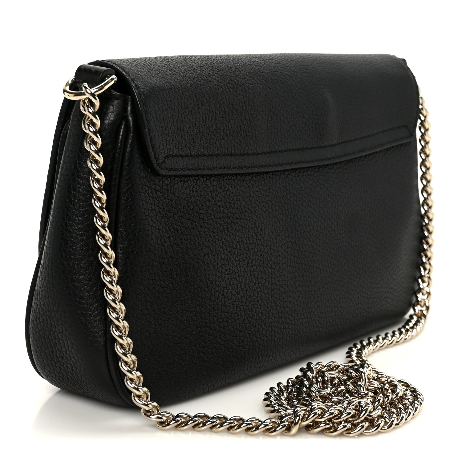 Gucci Pebbled Calfskin Medium Soho Flap Crossbody Black 3 of 11