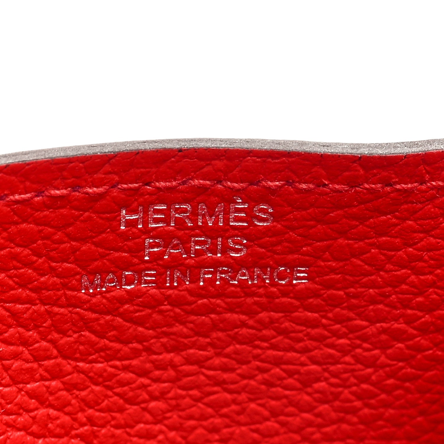 Hermes Evercolor Evergrain Necto Card Holder Rose Pourpe Rouge Piment Rouge De Coeur 6 of 7