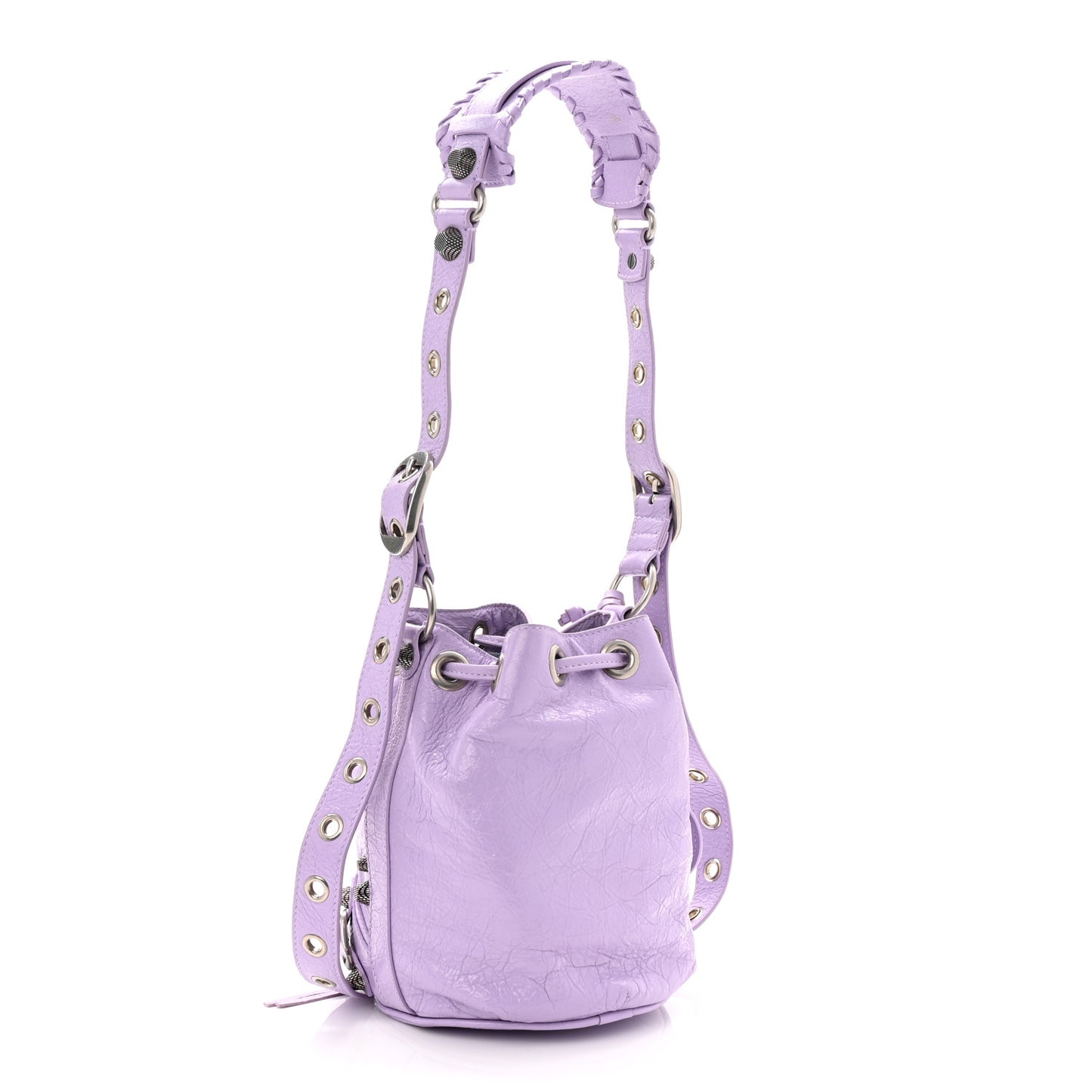 Agneau Arena Le Cagole Bucket Bag XS Lilac