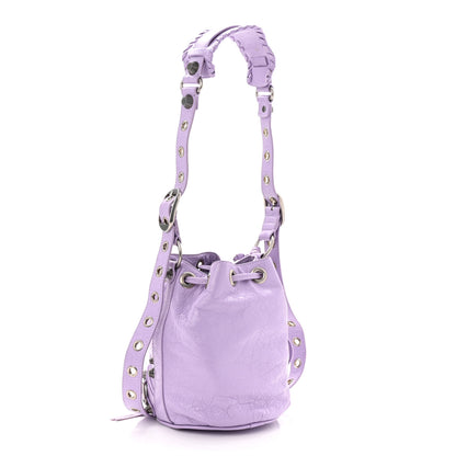 Balenciaga Agneau Arena Le Cagole Bucket Bag XS Lilac 4 of 11