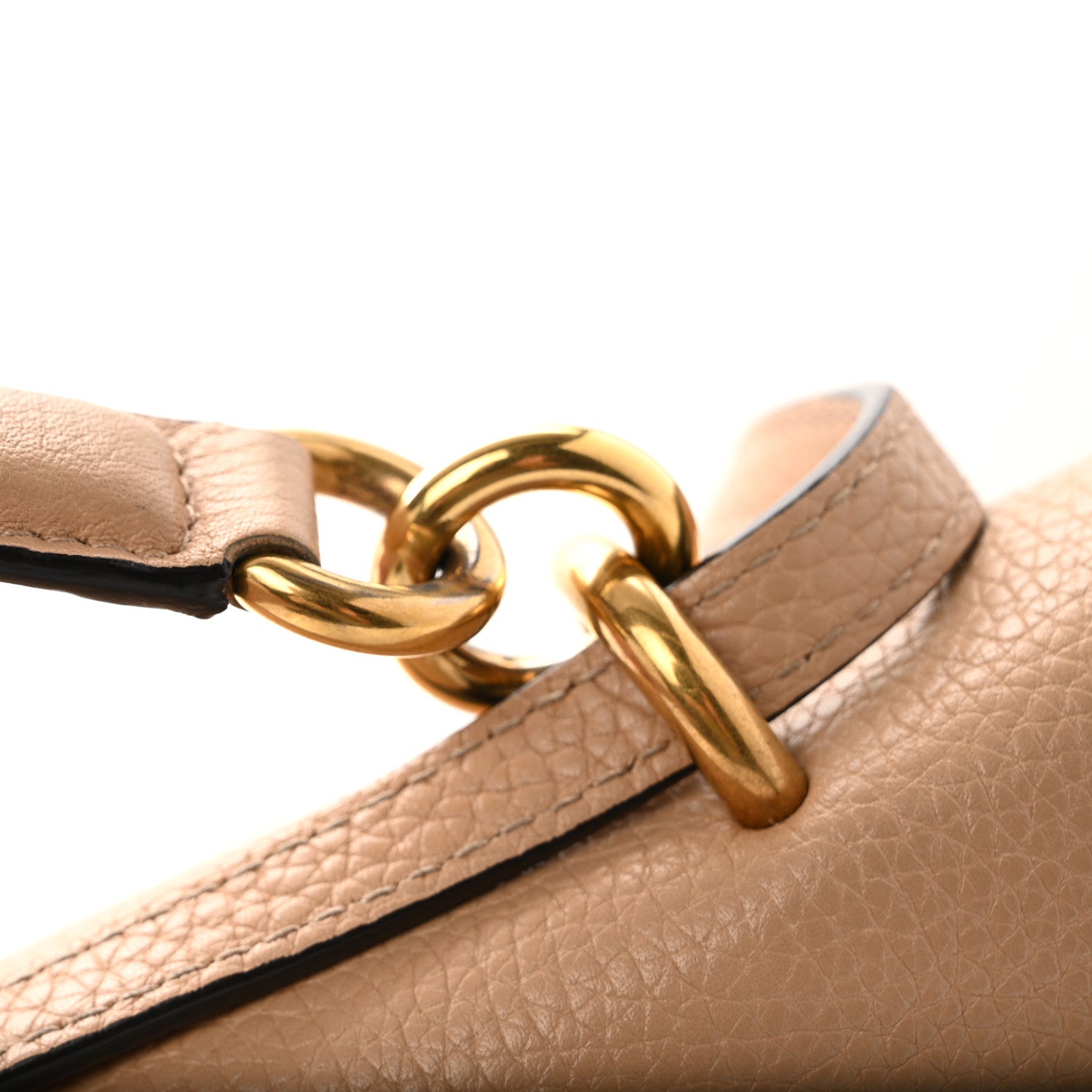 Salvatore Ferragamo Calfskin Small Margot Top Handle Satchel Almond 11 of 12